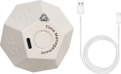 Produktbild von Multi-Cube-Timer, tragbar, 1/3/5/10/15/20/25/30/45/60/90 Minuten Einstellung, rotierender Timer, Vibrationserinnerungsmodi, Lern-, Koch- und Übungsuhr