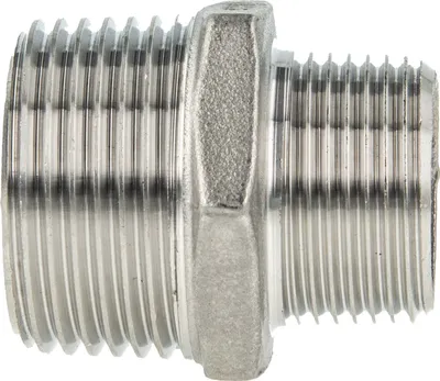 Produktbild von tecuro Reduktions-Doppelnippel Edelstahl V4A (AISI 316), AG/AG 3/4 x 1/4 Zoll