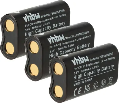 Produktbild von vhbw 3x Akku kompatibel mit Nikon Coolpix D-510, C-200 zoom Kamera (1000 mAh, 3,6 V, Li-Ion)