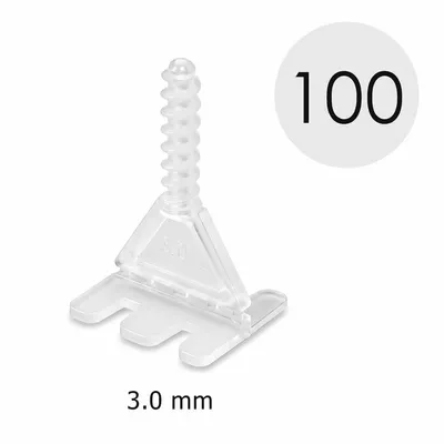 Produktbild von MidGard Nivelliersystem Fliesen-Verlegehilfe Nivellierset für Wand- und Bodenfliesen für Fugenbreiten 3 mm, 100 Stk. Laschen 3,0 mm