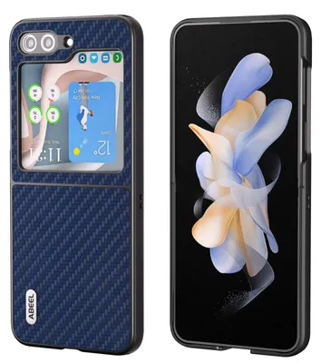 Obrázek produktu pro Pro Samsung Galaxy Z Flip5 5G Carbon Texture Mobile Phone Protective Case Cover Dark Blue