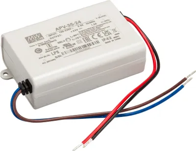 Immagine prodotto di MEANWELL APV-35-24, alimentatore per installazione LED, 36W 24V 1,5A CV
