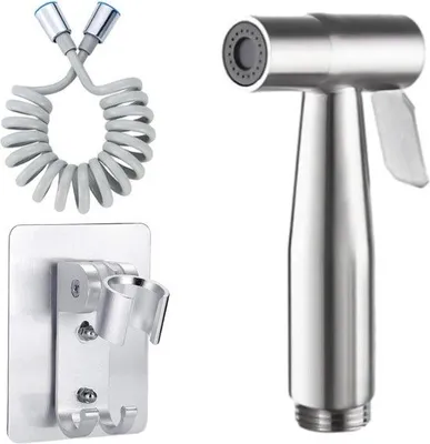 Produktbild von Famanu Bidet-Handduscheset - Edelstahl, handliche Dusche für Toilette und Badezimmer