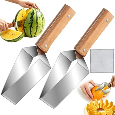 Produktbild von Wassermelonenschneider aus Edelstahl mit ergonomischem Griff