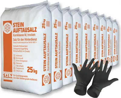 Produktbild von Stein Auftausalz 225kg Streumittel Streusalz KL-M Schnee Winter Eis Frost Premium