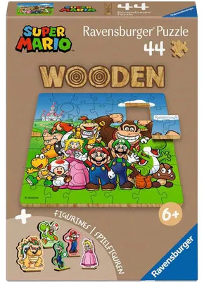 Zdjęcie produktu dla Ravensburger Super Mario, Wooden, 44 szt., Kreskówki, 6 lat(a)