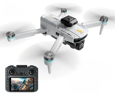 Image de Drone Zimilo 8K avec caméra, système d'évitement d'obstacles à 360°, FPV WiFi, télécommande avec écran 4,3 pouces, itinéraire de vol,gestuelle, 3 batteries incluses, gris