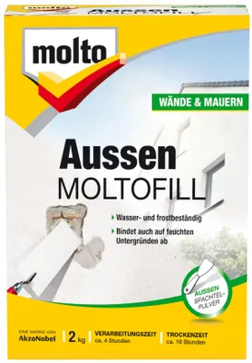 Produktbild von Molto Aussen Moltofill, Weiß, Basis, 2 kg, Puder, 1 g/cm³, 2 m²