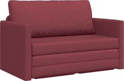 Produktbild von Boden-Sofa-Bett 2-in-1 Burgunderrot 124x71x78 cm Stoff, Schlafsofas DesignMöbel Neu