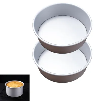 Produktbild von Quadratische Backformen,2er-Pack (22x18,7x8 cm),quadratische Kuchenformen,aus eloxiertem Aluminium,geeignet für Backofen und Heißluftfritteuse,silber