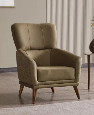 Zdjęcie produktu dla Fotel Design Kanapa Sofa Relaks Wysokiej Jakości Tkanina Tapicerka Siedzisko Zielony