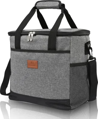 Produktbild von EINFEBEN Kühltasche Picknicktasche Kühltaschen Lunchtasche Mittagessen Tasche Thermotasche Kühltasche Isoliertasche für Lebensmitteltransport,25L Grau