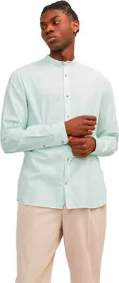 Image de Jack & Jones Summer Band Linen Chemise à manches longues Vert XL Homme Vert XL