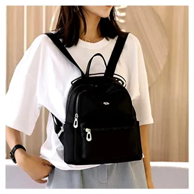Produktbild von Damen Studenten Rucksack für Alltag und Reisen, Schwarz