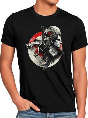 Produktbild von A.N.T. Gwynbleidd Herren T-Shirt geralt wolf schwert