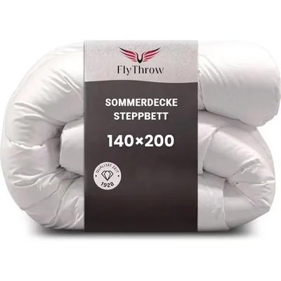 Produktbild von Leichte Sommerdecke & Bettdecke 140x200cm – Atmungsaktive Steppdecke, Ultra Weich & Flauschig, Kühlend, Waschbar 60°C