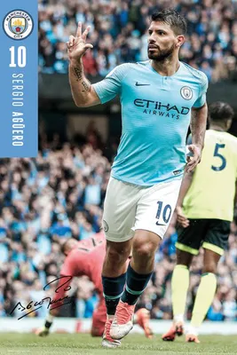 Produktbild von Fußball Poster Manchester City Aguero