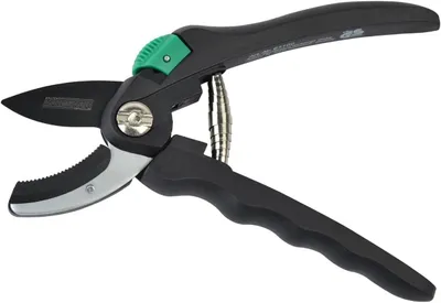 Produktbild von BRÜDER MANNESMANN Amboss-Gartenschere schwarz/grün