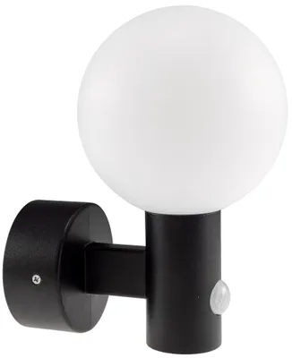 Produktbild von LED Wandleuchte LAMU mit PIR-Sensor IP65 15W schwarz 4000k / neutralweiß