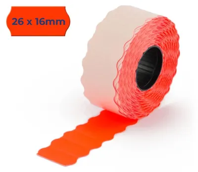 Immagine prodotto di Solidchoice - 2200 etichette autoadesive per prezzi (rosse, 26 x 16 mm)
