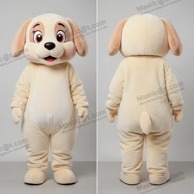 Produktbild von Sahnefarbener MASTICOT Kuschel-Hund-Maskottchen