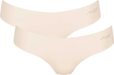 Image de String femme Sloggi, 2 packs - Zero Microfibre 2.0 Hipstring, microfibre, uni crème XS