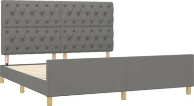 Obrázok produktu pre vidaXL Rám postele bez matraca tmavosivý 160x200 cm látka
