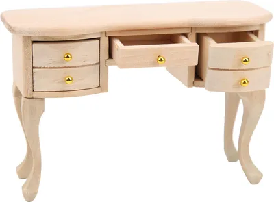 Image de 1/12 Maison de poupée Table simulée Bureau Meubles miniatures Modèle Jouets Accessoires Cadeau pour enfants