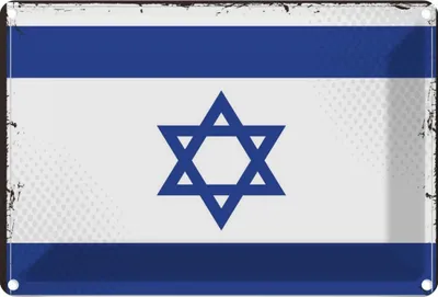 Produktbild von vianmo Blechschild 12x18 cm Israels Israel Flagge Fahne Wappen