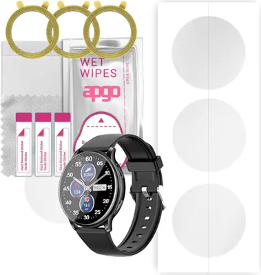 Produktbild von apgo 3 Stück Schutzfolie, klar, kompatibel mit Szhelejiam Y33  Smartwatch, Hydrogel Displayschutzfolie mit Positionierhilfe, Displayfolie, robust und kratzfest