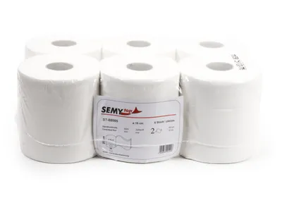 Produktbild von Semy Top Handtuchrolle Midi 2 lagig, hochweiß 6 Rollen