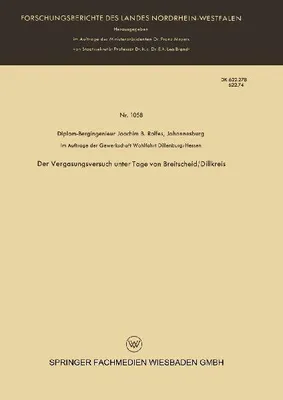 Produktbild von Der Vergasungsversuch unter Tage von Breitscheid/Dillkreis