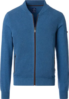 Produktbild von REDMOND Casual Herren Strickjacke Zipper Comfort Baumwolle Blau 6XL
