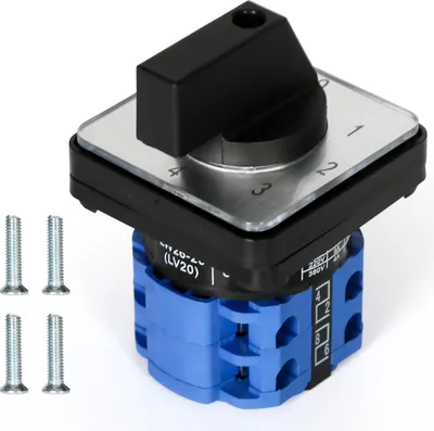 Produktbild von Elektrischer 5-Positionen Drehschalter mit 8 Anschlüssen – Universal Umschalter LW26-20/2, 20A