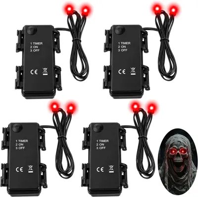 Productafbeelding van Halloween oplichtende ogen met timer - LED-decoratie