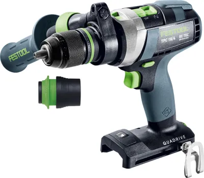 Produktbild von Festool QUADRIVE TPC 18/4 I-Basic, Handbohrmaschine, Ohne Schlüssel, Schwarz, Blau, 1,3 cm, 3600 RPM, 1,5 mm