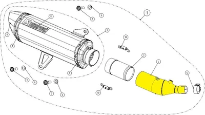 Zdjęcie produktu dla Rura pośrednia tłumika Akrapovic Yamaah Xmax 300 stal nierdzewna - L-Y3SO3