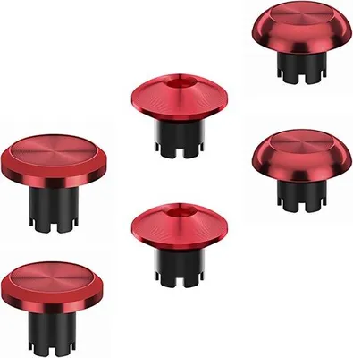 Produktbild von Metallische Joystick-Stifte - Analoge Steuerung - 6 stufenverstellbar - 6er-Satz - Rot