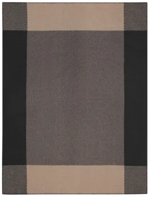 Produktbild von Biederlack Plaid mit Zierstich Frame Farbe Mokka Größe 150 x 200
