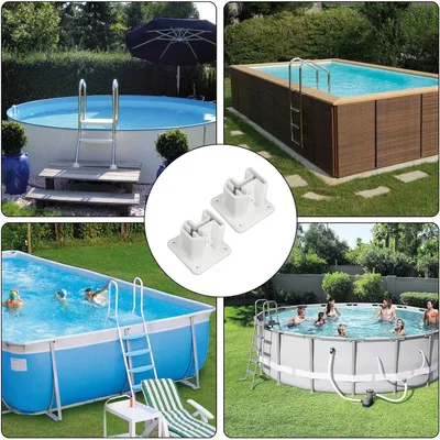 Produktbild von Halterungen für Poolleitern - Hochbelastbare Montagehalterung aus Kunstharz für Schwimmbäder