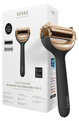Produktbild von Micro Needle Face&Body Roller 8in1 Geske mit APP (grau)