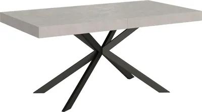 Produktbild von ITYHOME - Ausziehtisch 160/244x80 cm Plaker Kaschmir Tischbeine Anthrazit