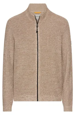 Produktbild von camel active Herren Strickjacke aus einem Soften Baumwollmix Hafer, menswear-5XL