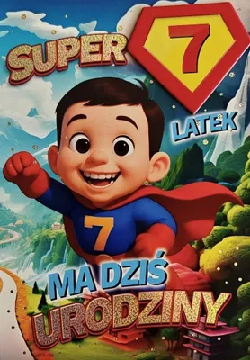 Zdjęcie produktu dla Karnet urodzinowy dla chłopca Superbohater