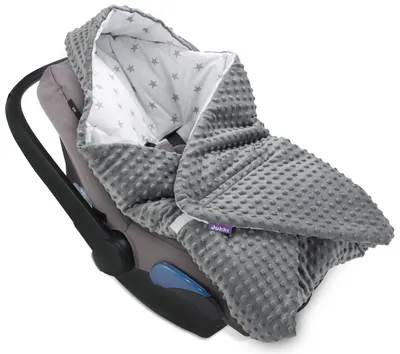 Produktbild von Grey Stars & Grey Minky Decke für Kindersitz