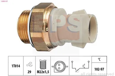 Produktbild von EPS 1.850.137 Temperaturschalter Kühlerlüfter Thermoschalter für FORD Focus II Schrägheck (DA, HCP, DP) FOCUS (DAW, DBW) FOCUS Kombi (DNW) FIESTA III