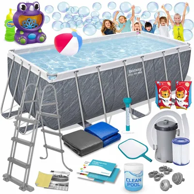 Produktbild von Rahmen-Gartenpool 412 x 201 x 122 cm 17-in-1 Bestway 56722