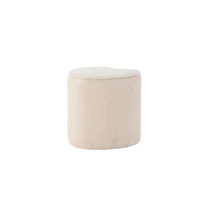 Immagine prodotto di Pouf a forma di cuore per bambini beige.