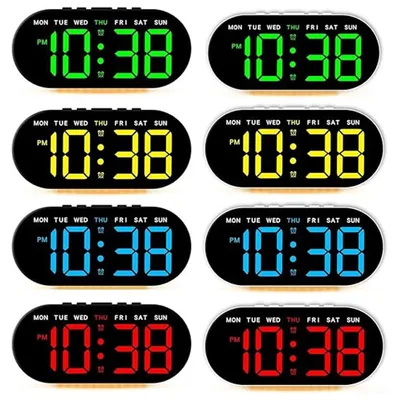 Produktbild von Multifunktionaler LED-Wecker,vier Helligkeitsstufen,farbiges Nachtlicht, leiser Alarm,Doppelwecker,Schlummerfunktion,USB-Betrieb und Speicherfunktion