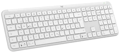 Obrázok produktu pre Logitech 920-012452, Plná veľkosť (100 %), Bezdrôtový, RF Wireless + Bluetooth, Nožnicový spínač, QWERTZ, Biela
